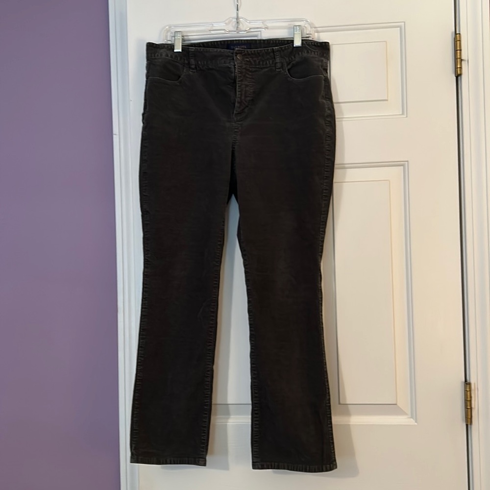 Talbots gray corduroy straight leg pants - 14P